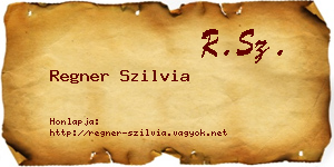 Regner Szilvia névjegykártya